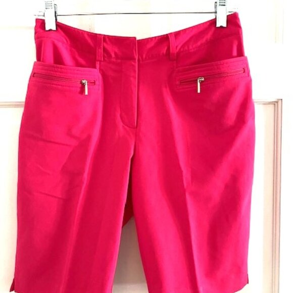 Sport Haley Womens Golf Shorts Hot Pink Bermuda Size 2 - Picture 1 of 5